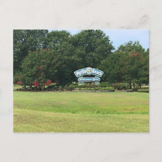 Myrtle Beach, Welcome sign, South Carolina Postkarte (Vorderseite)