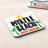 Myrtle- BeachAquarell Getränkeuntersetzer (Linke Seite)