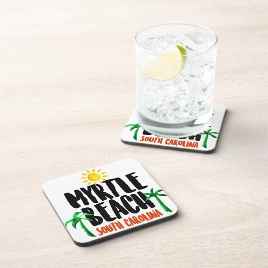 Myrtle- BeachAquarell Getränkeuntersetzer (Rechte Seite)