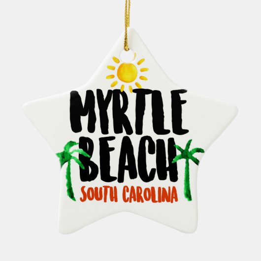 Myrtle- BeachAquarell Keramikornament (Vorne)