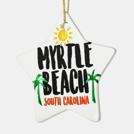 Myrtle- BeachAquarell Keramikornament (Links)