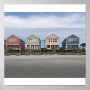 Myrtle- Beachhäuser Poster
