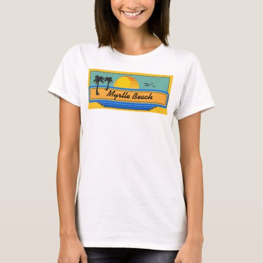 Myrtle- Beachszene T-Shirt (Vorderseite)