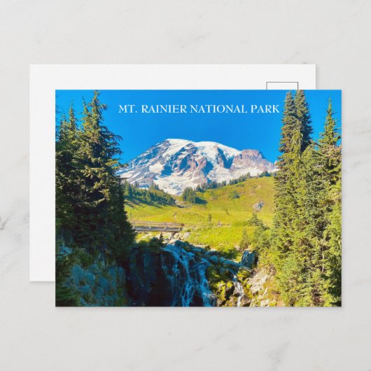Myrtle Falls- Mount Rainier Postkarte (Vorne/Hinten)