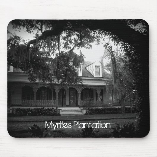 Myrtles Plantation in Schwarzweiß Mousepad (Vorne)
