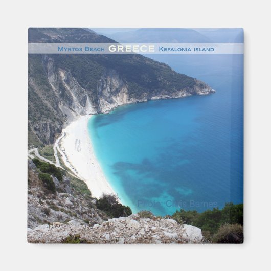 Myrtos Beach Greece Souvenir Kühlschrankmagnet (Vorne)