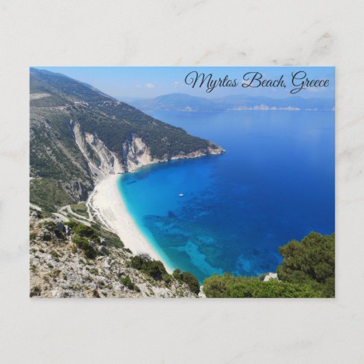 Myrtos Beach Kefalonia Griechenland Postkarte (Vorderseite)