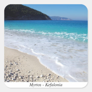 Myrtos - Kefalonia Quadratischer Aufkleber