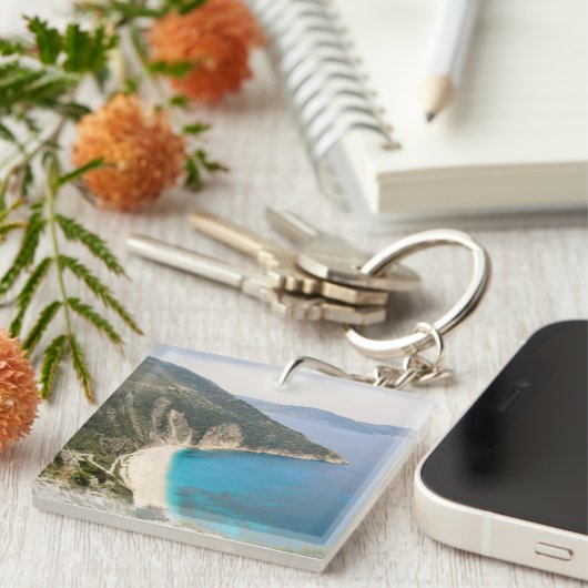 Myrtos Strand (Kefalonia) Schlüsselanhänger (Vorderseite rechts)