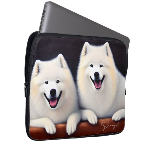 MySamoyed Personalisierte Geschenkidee Niedlich Sa Laptopschutzhülle (Vorne Rechts)