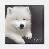 MySamoyed Personalisierte Geschenkidee Niedlich Sa Magnet (Vorne)