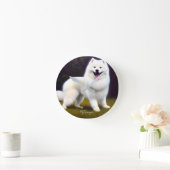 MySamoyed Personalisierte Geschenkidee Niedlich Sa Runde Wanduhr (Zuhause)