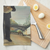 Myself: Portrait – Landscape, Henri Rousseau 1890 Geschirrtuch (Viertel Falte)