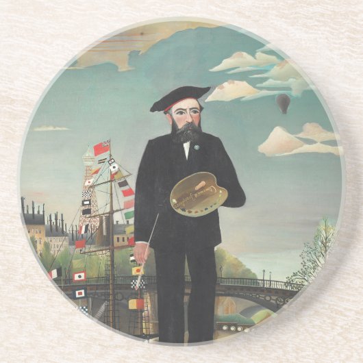 Myself: Portrait – Landscape, Henri Rousseau 1890 Getränkeuntersetzer (Vorne)