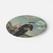 Myself: Portrait – Landscape, Henri Rousseau 1890 Pappteller (Schrägansicht)