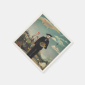 Myself: Portrait – Landscape, Henri Rousseau 1890 Serviette (Ecke)