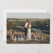 Mysical Elegance Foto Hochzeit Dankeskarte (Vorderseite)