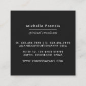 Mysmic Nautic Square Business Card Quadratische Visitenkarte (Rückseite)