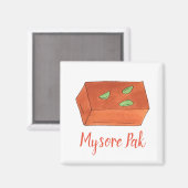 Mysore Pak Indian Sweet Bakery Pastry Koch Food Magnet (Vorderseite/Rückseite)