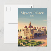 Mysore-Palast Indien Postkarte (Vorne/Hinten)