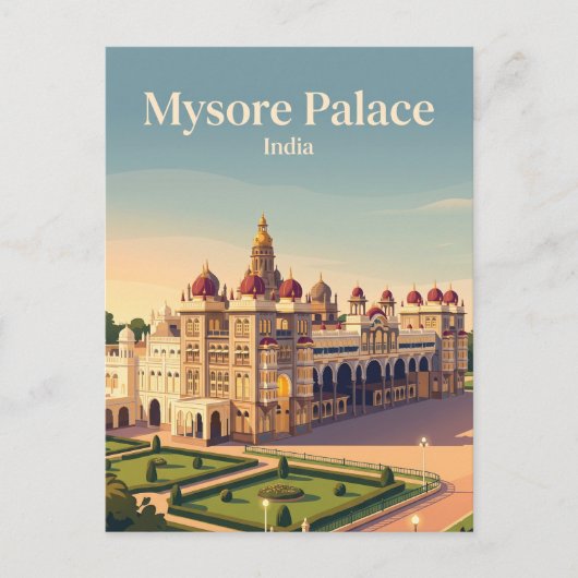 Mysore-Palast Indien Postkarte (Vorderseite)