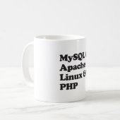 Mysql Apache Linux PHP Kaffeetasse (Vorderseite Links)