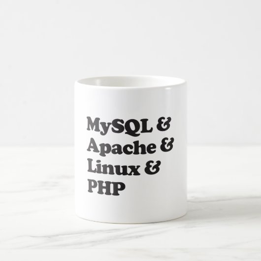 Mysql Apache Linux PHP Kaffeetasse (Mittel)