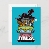 Mysteriemaschine "Yikes"! grafisch Postkarte (Vorne/Hinten)