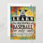 Mysterien der Baseball Postkarte - Funny Vintag (Vorne/Hinten)
