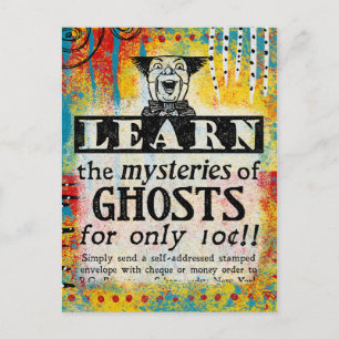 Mysterien der Ghosts Postcard - Funny Vintage Ad Postkarte