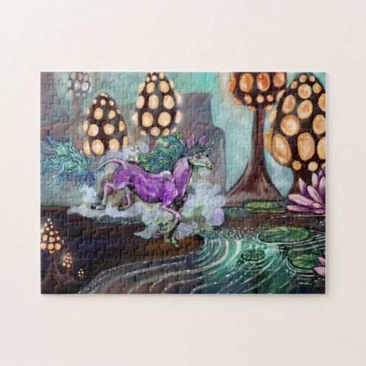 Mysterien der Glowshrooms Fantasy Landschaft Puzzle (Horizontal)