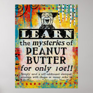 Mysterien des Erdnussbutter-Posters - Lustige Vint Poster