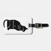 Mysteriös als Katzen-Edgar Allan Poe-Zitat Gepäckanhänger (Vorderseite horizontal)