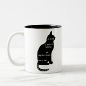 Mysteriös als Katzen-Edgar Allan Poe-Zitat Zweifarbige Tasse (Links)