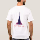 Mysteriös gedeckte Abbildung mit Kreuz T-Shirt (Rückseite)
