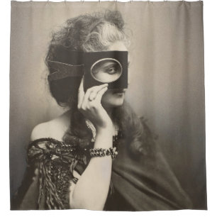 Mysteriös maskierte Lady Countess Castiglione Duschvorhang