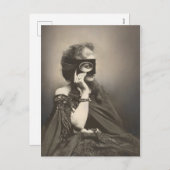 Mysteriös maskierte Lady Countess Castiglione Feiertagspostkarte (Vorne/Hinten)