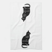 Mysteriös wie ein Cat Edgar Allan Poe Zitat Geschirrtuch (Vertikal)