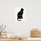 Mysteriös wie ein Cat Edgar Allan Poe Zitat Poster (Küche)