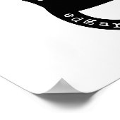 Mysteriös wie ein Cat Edgar Allan Poe Zitat Poster (Ecke)