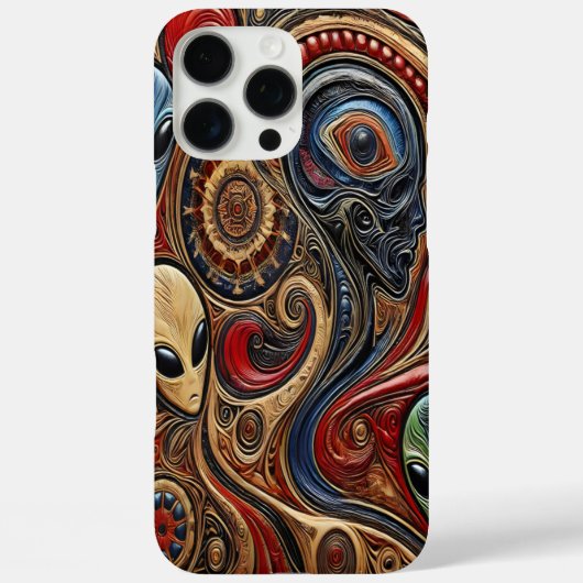 Mysteriöse Alien Begegnung in lebendiger kosmische Case-Mate iPhone Hülle (Rückseite)