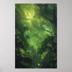 Mysteriöse Alien Forest Landscape on Lonely Planet Poster