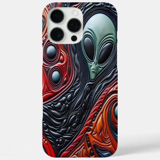 Mysteriöse Alien im dynamischen kosmischen Swirl Case-Mate iPhone Hülle (Rückseite)