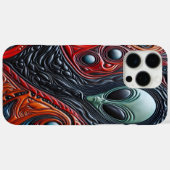 Mysteriöse Alien im dynamischen kosmischen Swirl Case-Mate iPhone Hülle (Rückseite (Horizontal))