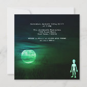 Mysteriöse Alien Party laden ein Einladung (Rückseite)