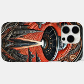 Mysteriöse Alien über eine futuristische Stadt Case-Mate iPhone Hülle (Rückseite (Horizontal))