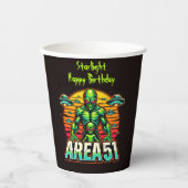 Mysteriöse Außerirdischen leuchten in der Nähe von Pappbecher (Vorderseite)