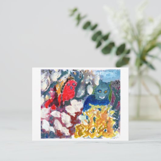 Mysteriöse Beängstigende Figuren #1 Postkarte (Stehend Vorderseite)