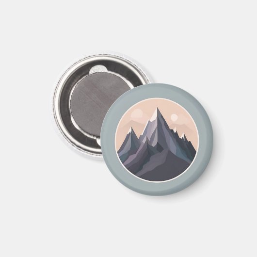 Mysteriöse Berge Magnet (Vorderseite/Rückseite)