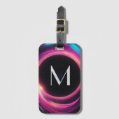 Mysteriöse Black Hole Trifold Ballet mit Monogramm Gepäckanhänger (Vorderseite Vertikal)